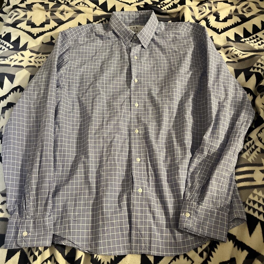 Frank & Eileen Finbar blue plaid Long Sleeve Button Down Men’s L